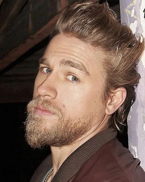 A tapered ducktail beard with a pointed chin and neat sides