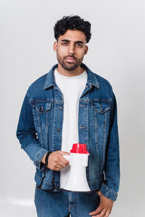 A subtle short stubble covering the jaw, cheeks, and upper lip